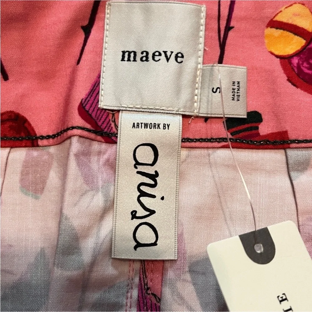 NWT Colette Anthro Anisa Makhoul Pink Skirt💄 - Picture 8 of 15